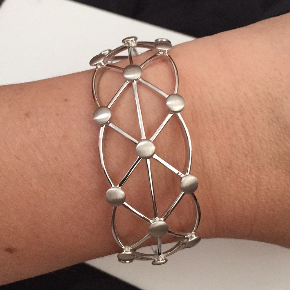 BREUNING solid sterling modern cuff bangle